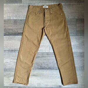 Naked & Famous Super Guy Brown Duck Canvas Selvedge Jeans 33 Made in Canada-Rare